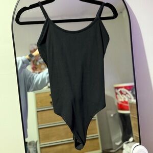 American Eagle Black Ribbed Bodysuit